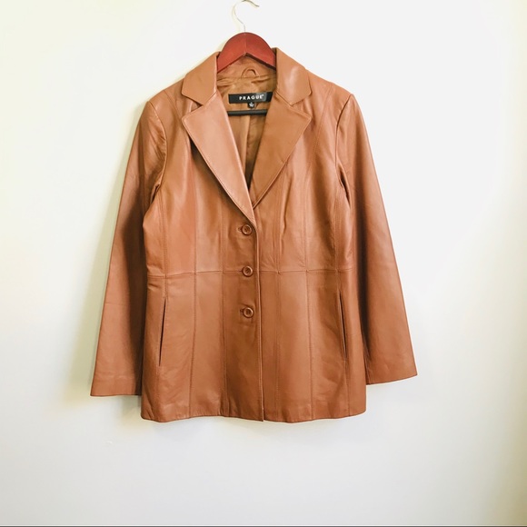 Prague Jackets & Blazers - Prague Lamb leather blazer in brown